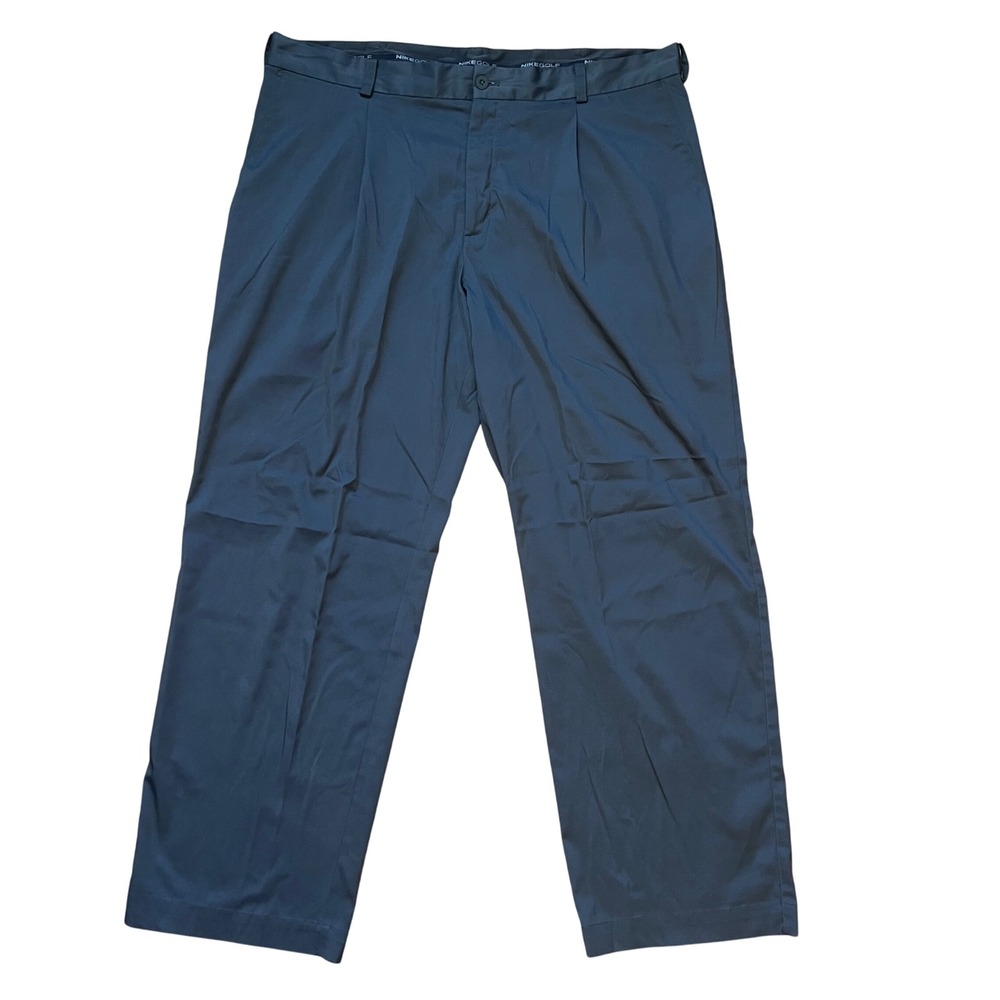 Nike Golf Pants Mens 38x30 Gray Dri-FIT Tour Performance‎ Pleated Pockets Swoosh